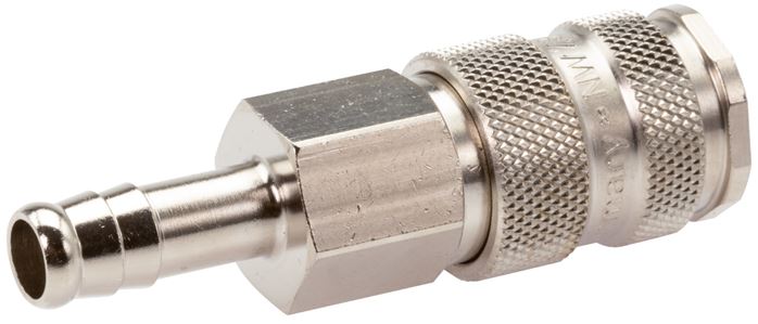 Exemplary representation: Coupling socket with grommet, ball lock, hardened nickel-plated steel